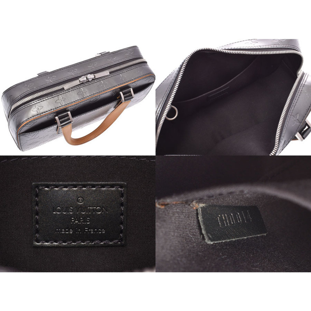 Louis Vuitton Leather Shelton Black Matte Monogram Handbag - Picture 9 of 11